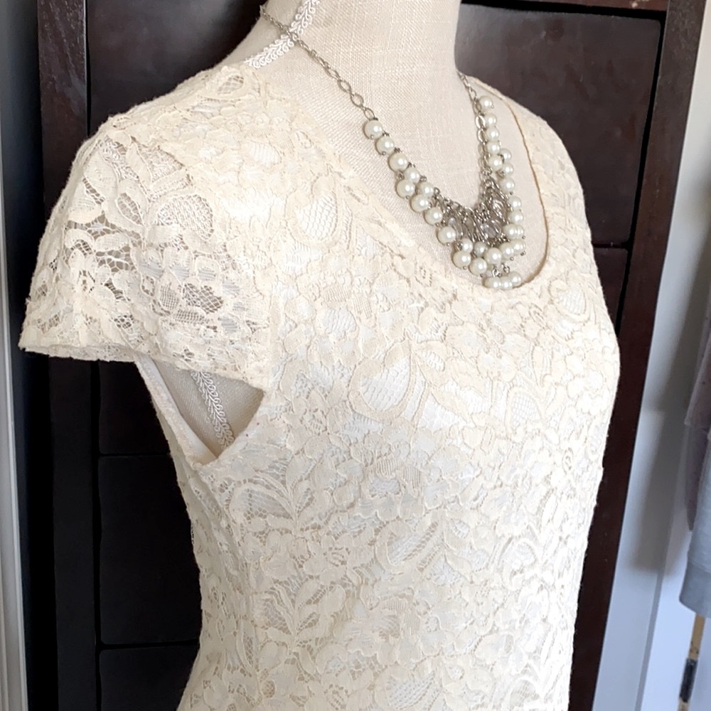 Tulle Lace Short Sleeve Dress